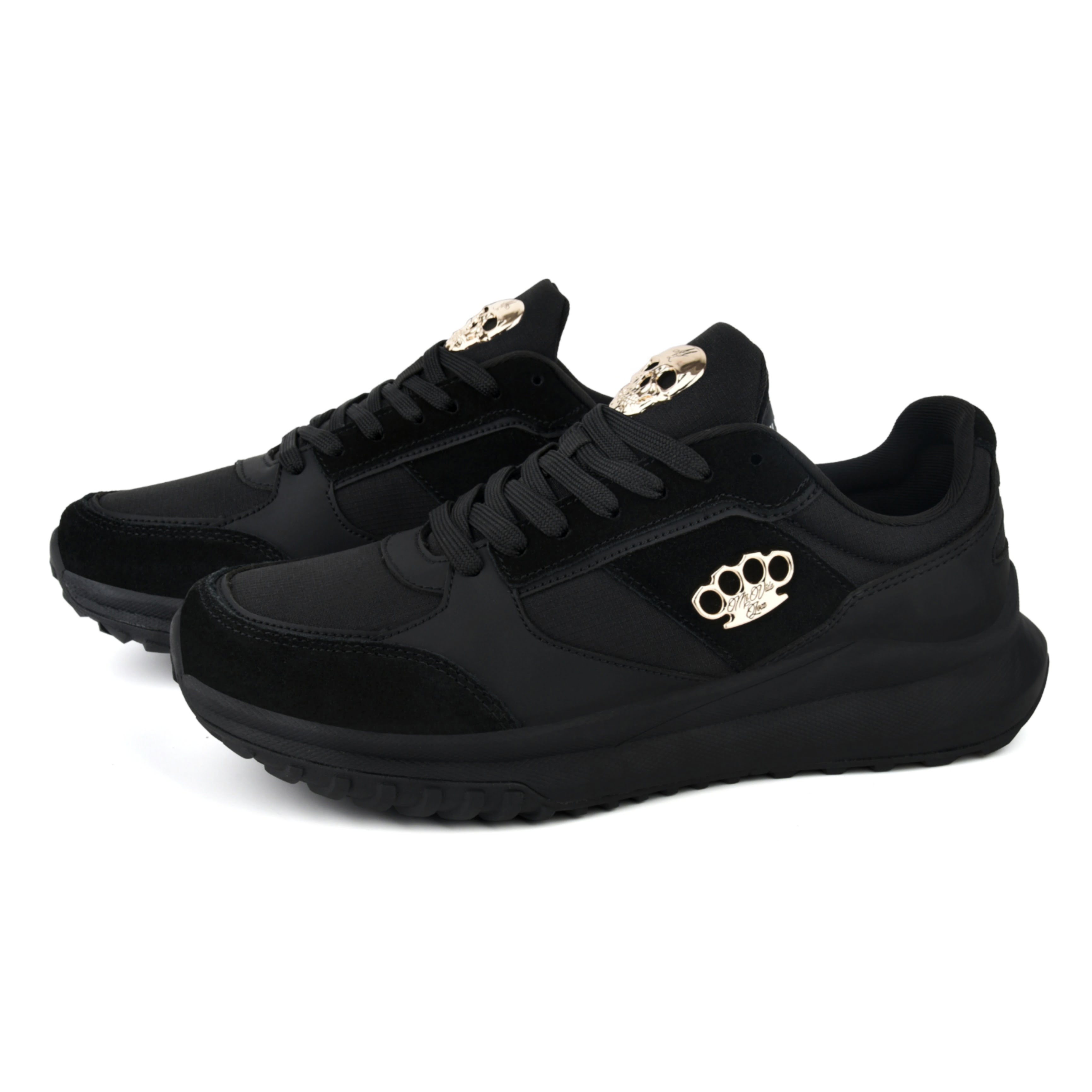 MVL Brass skull Sneakers black/gold