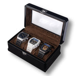 Laden Sie das Bild in den Galerie-Viewer, 3 x MVL Skull watch with wooden luxury case