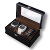 3 x MVL Skull watch with wooden luxury case