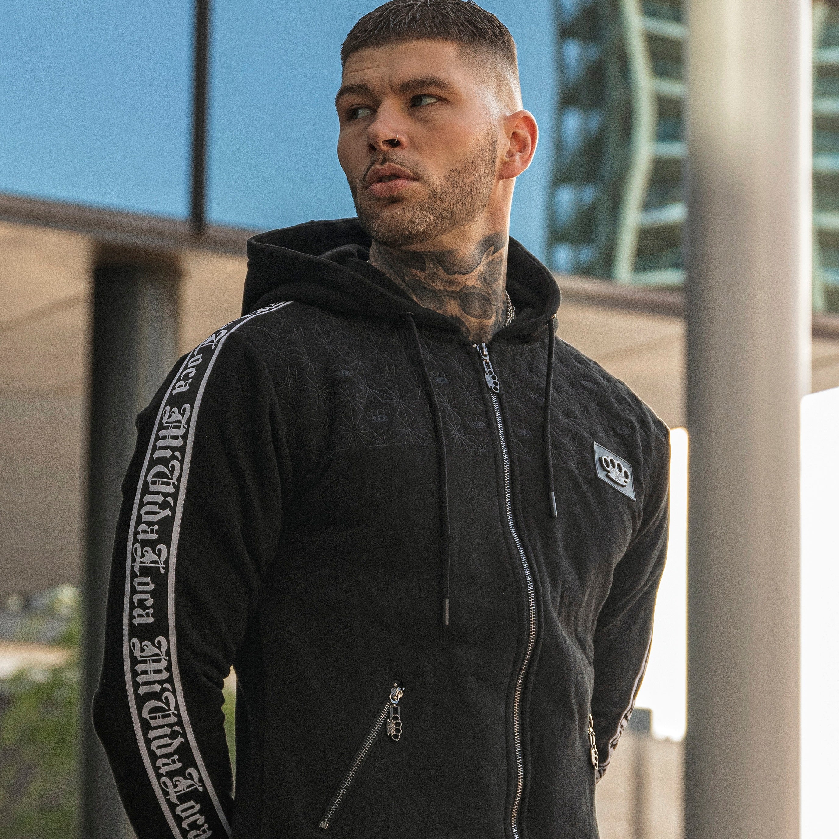 MVL "Geometric" QF hoodie - black